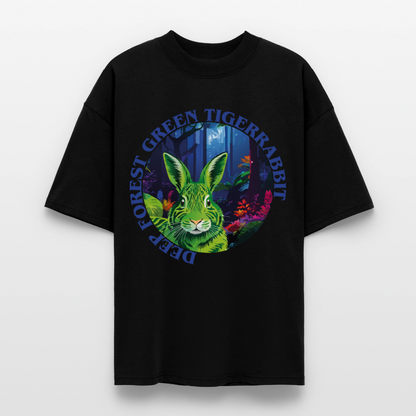 Tiger Rabbit Design – Oversized Unisex Bio T-Shirt - Schwarz