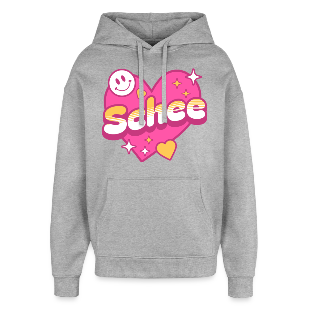 Schnee Design – Oversized Unisex Hoodie - Grau meliert