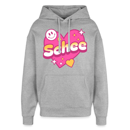 Schnee Design – Oversized Unisex Hoodie - Grau meliert