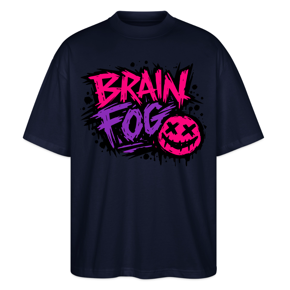 Brain Fog Design – Oversized Unisex Bio T-Shirt - Navy
