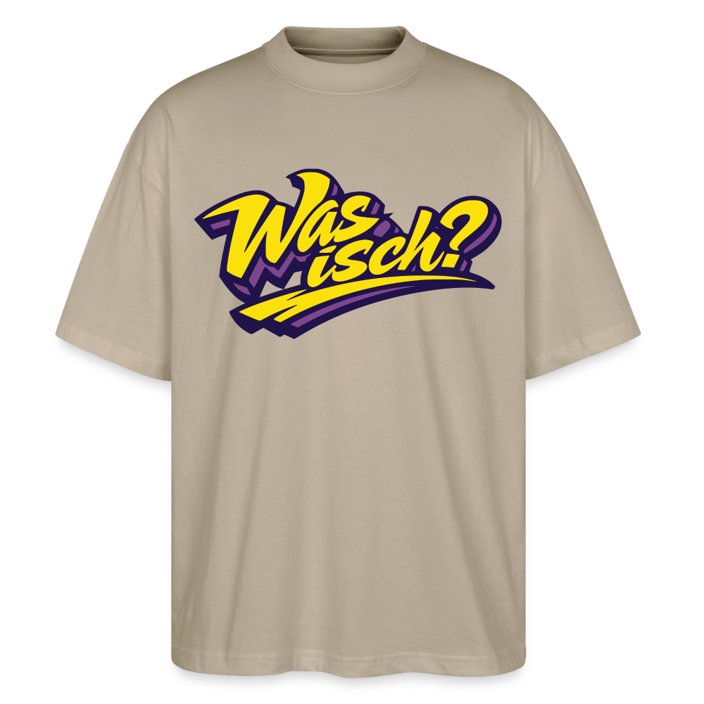 Was isch? Design – Oversized Unisex Bio T-Shirt - Steingrau