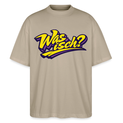 Was isch? Design – Oversized Unisex Bio T-Shirt - Steingrau
