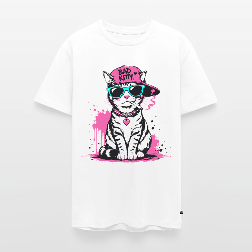 Bad Kitty Design – Männer Premium T-Shirt - Weiß