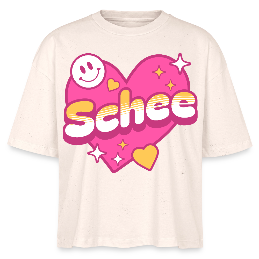 Schnee Design – Frauen Boxy Bio-T-Shirt - Natur