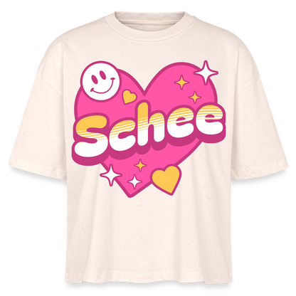 Schnee Design – Frauen Boxy Bio-T-Shirt - Natur