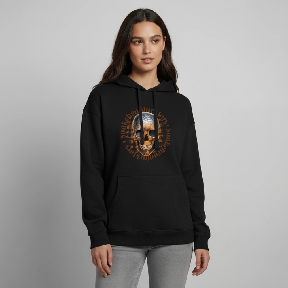 Snake Skull Design – Oversized Unisex Hoodie - Schwarz
