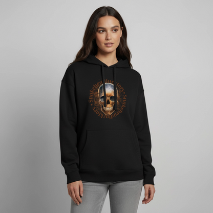 Snake Skull Design – Oversized Unisex Hoodie - Schwarz