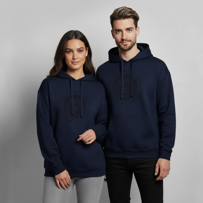 Sugar Skull Black Design - Oversized Unisex Hoodie - Navy