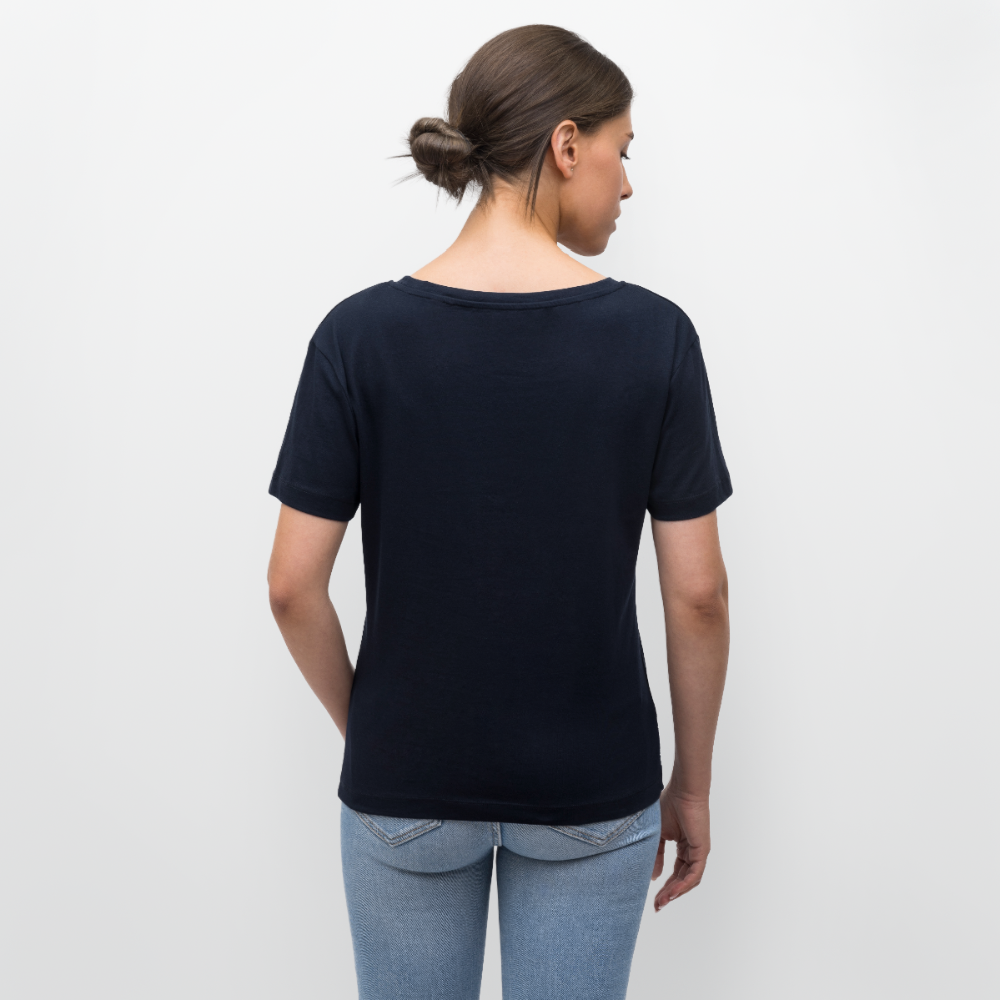Party Skull Design – Rundhals Frauen Bio-T-Shirt - Navy