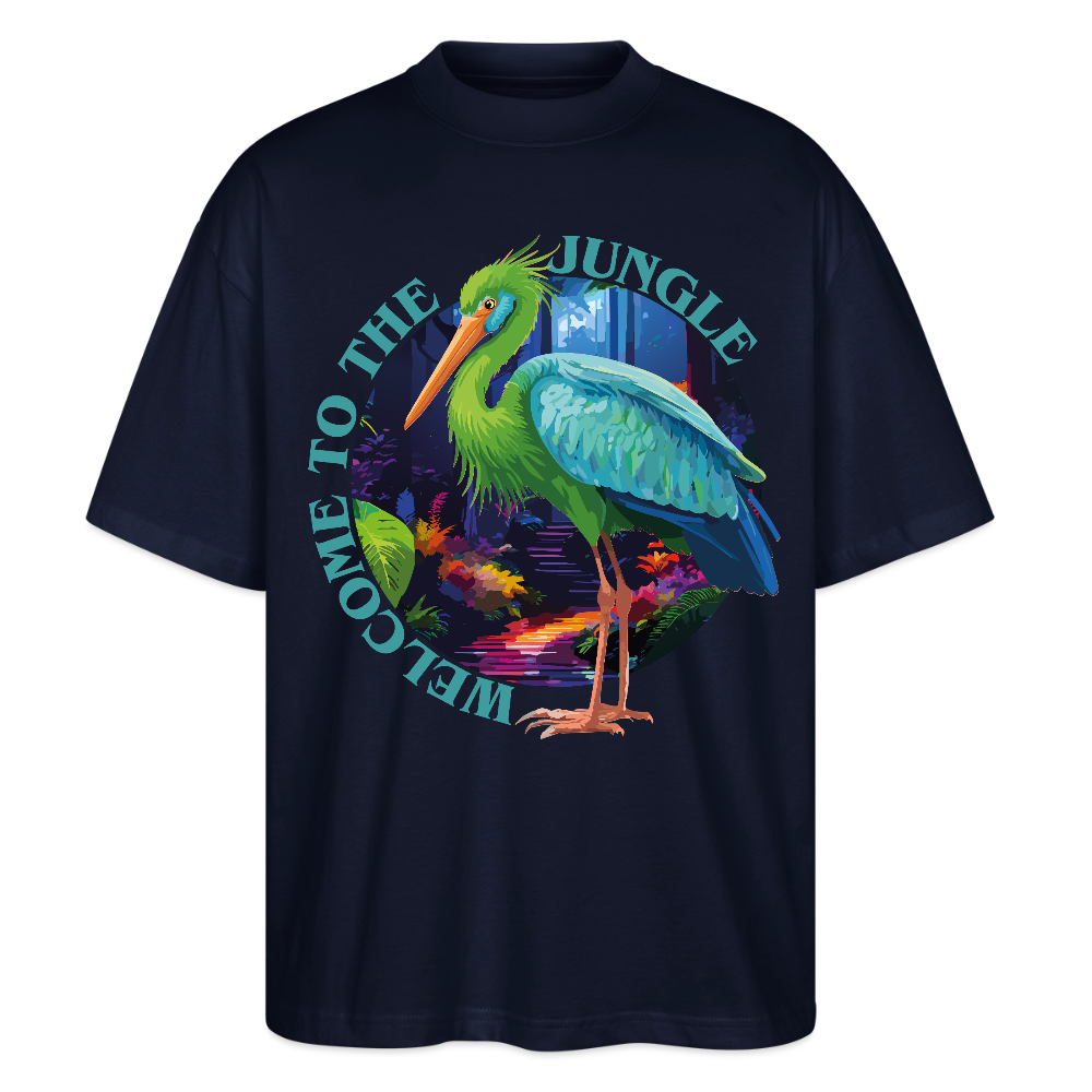 Jungle Design – Oversized Unisex Bio T-Shirt - Navy