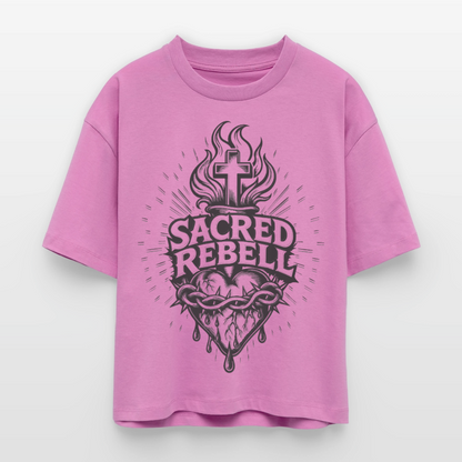 Sacred Rebell Design – Frauen Boxy Bio-T-Shirt - Pink