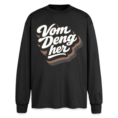 Vom Deng her Design – Oversized Langarmshirt - Schwarz