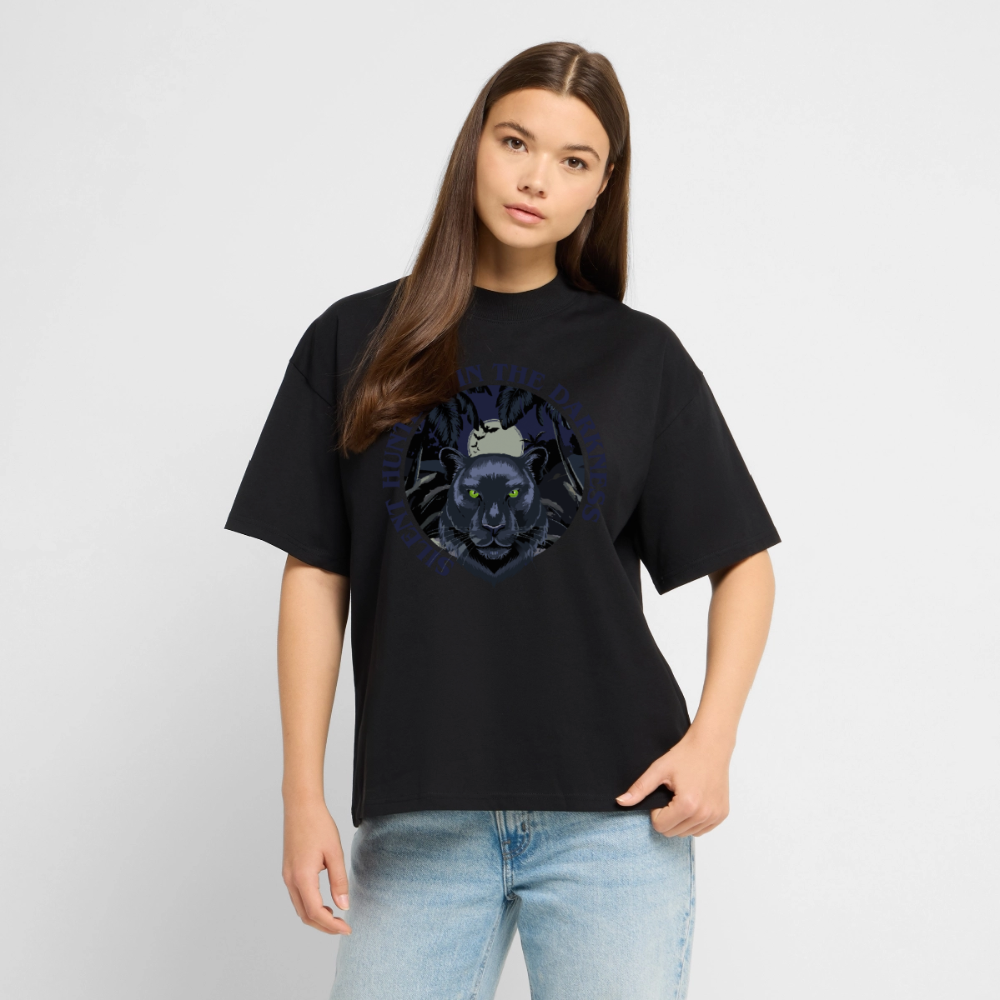 Silent Hunter Design – Oversized Unisex Bio T-Shirt - Schwarz