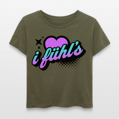 i fühl‘s Design – Rundhals Frauen Bio-T-Shirt - Khaki