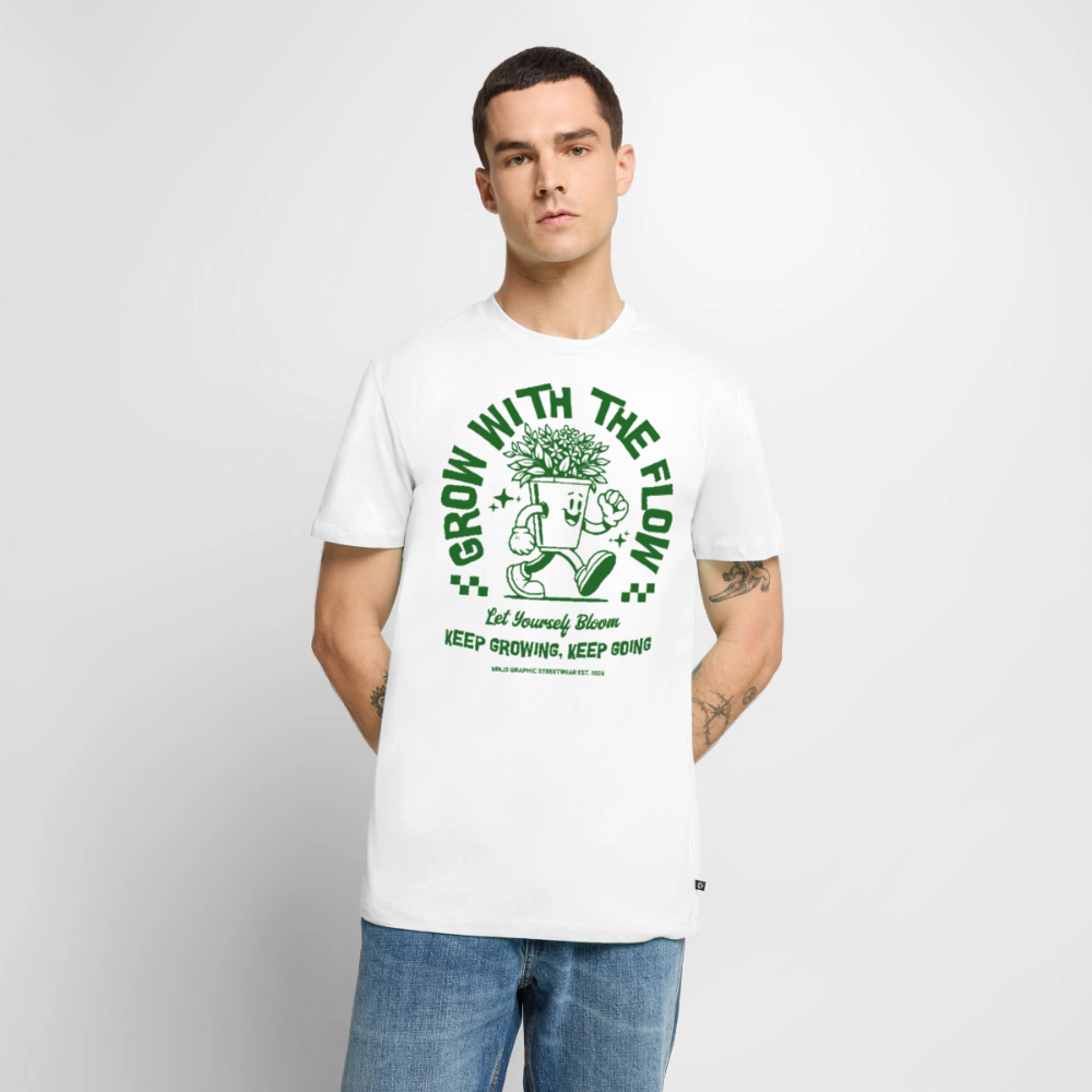 Keep Growing Design – Männer Premium T-Shirt - Weiß