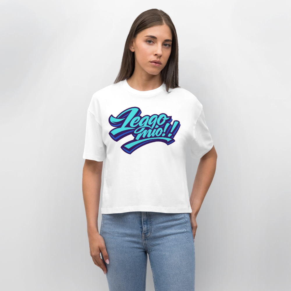 Leggomio Design – Frauen Boxy Bio-T-Shirt - Weiß
