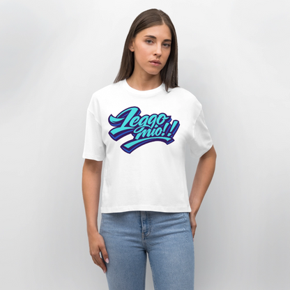 Leggomio Design – Frauen Boxy Bio-T-Shirt - Weiß