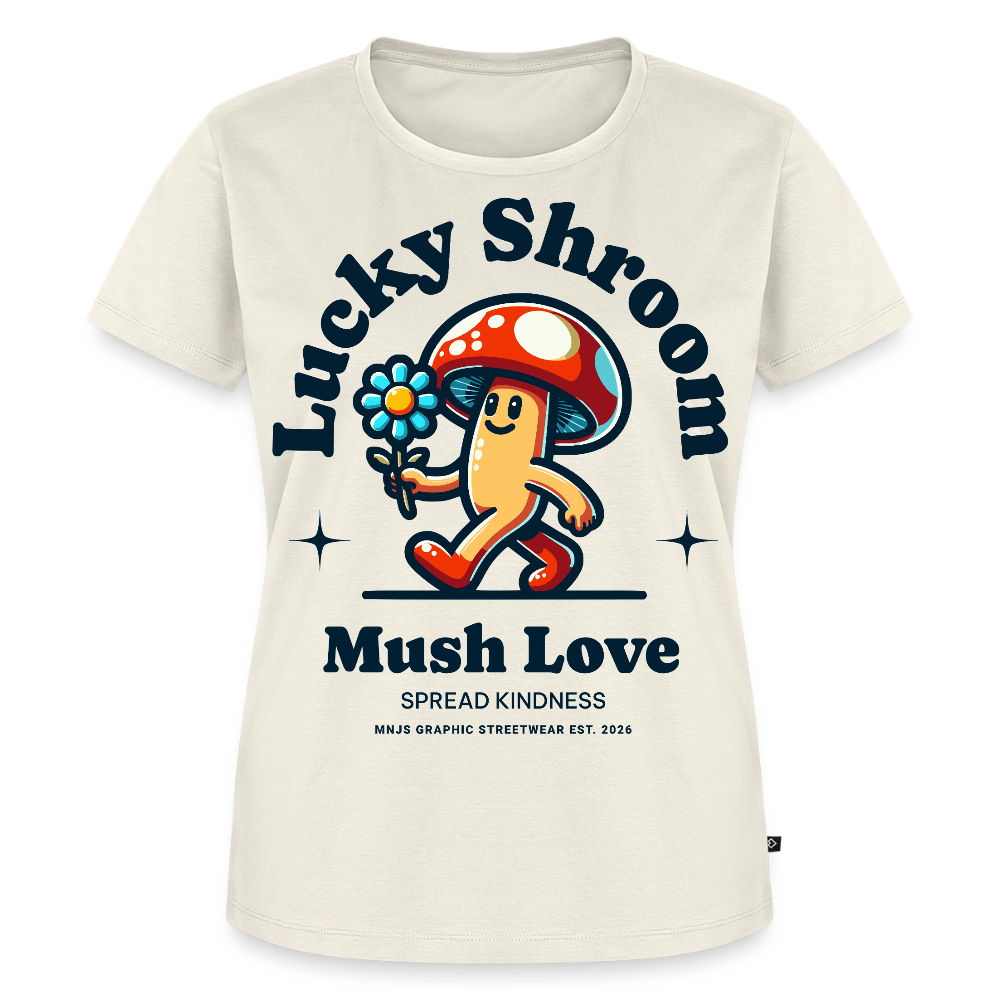 Lucky Shroom Design – Frauen Premium T-Shirt - Naturweiß