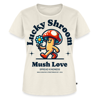 Lucky Shroom Design – Frauen Premium T-Shirt - Naturweiß