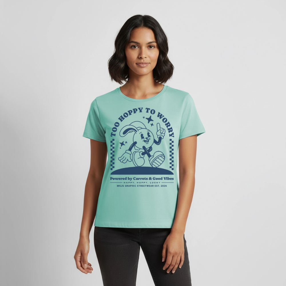 Too Hoppy Too Worry Design – Frauen Premium T-Shirt - Mint 