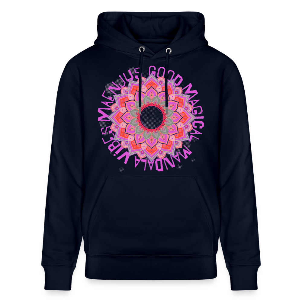 Mandala Pink Design – Unisex Bio-Hoodie - Navy
