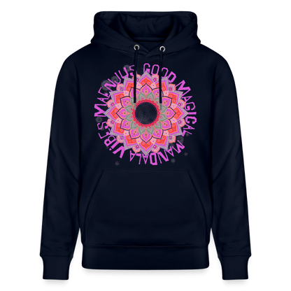 Mandala Pink Design – Unisex Bio-Hoodie - Navy