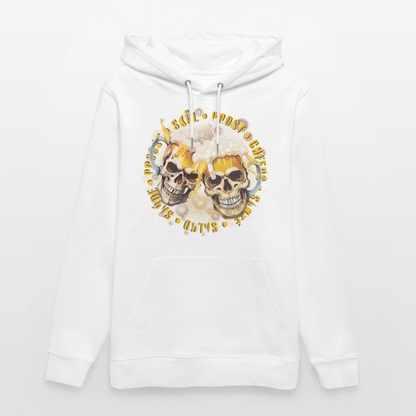 Party Skull Design – Unisex Bio-Hoodie - Weiß