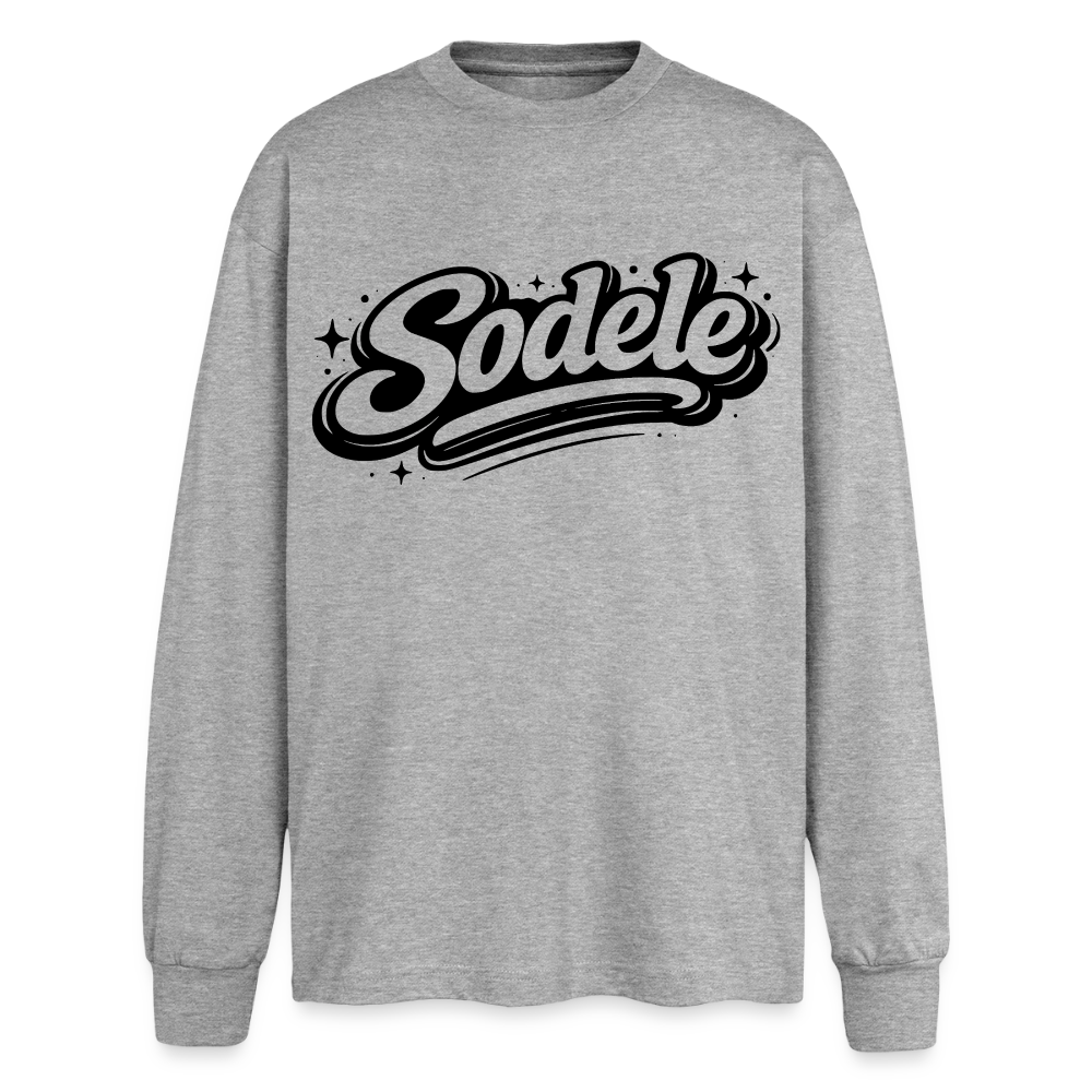 Sodele Design – Oversized Langarmshirt - Grau meliert