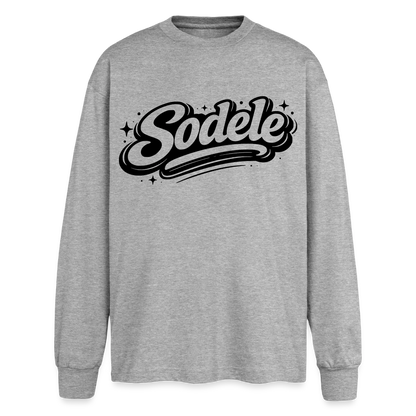 Sodele Design – Oversized Langarmshirt - Grau meliert
