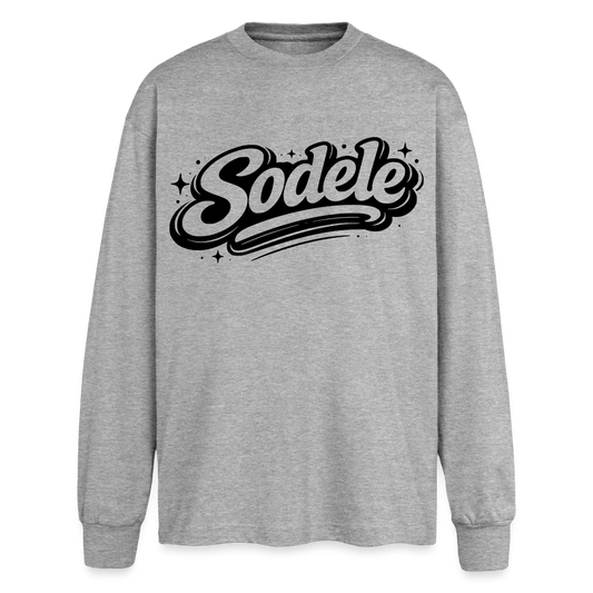 Sodele Design – Oversized Langarmshirt - Grau meliert