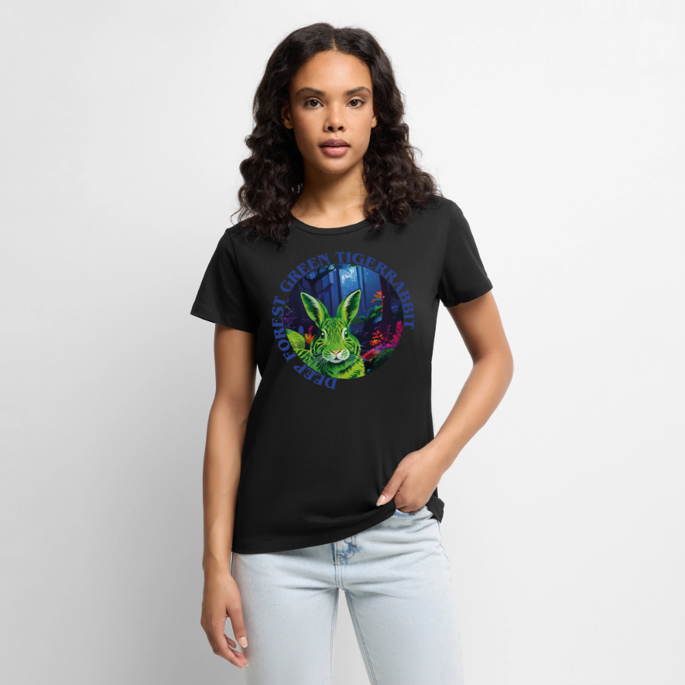 Tiger Rabbit Design – Frauen Premium T-Shirt - Schwarz