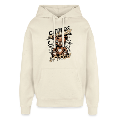 Bear Design – Oversized Unisex Hoodie - Natur