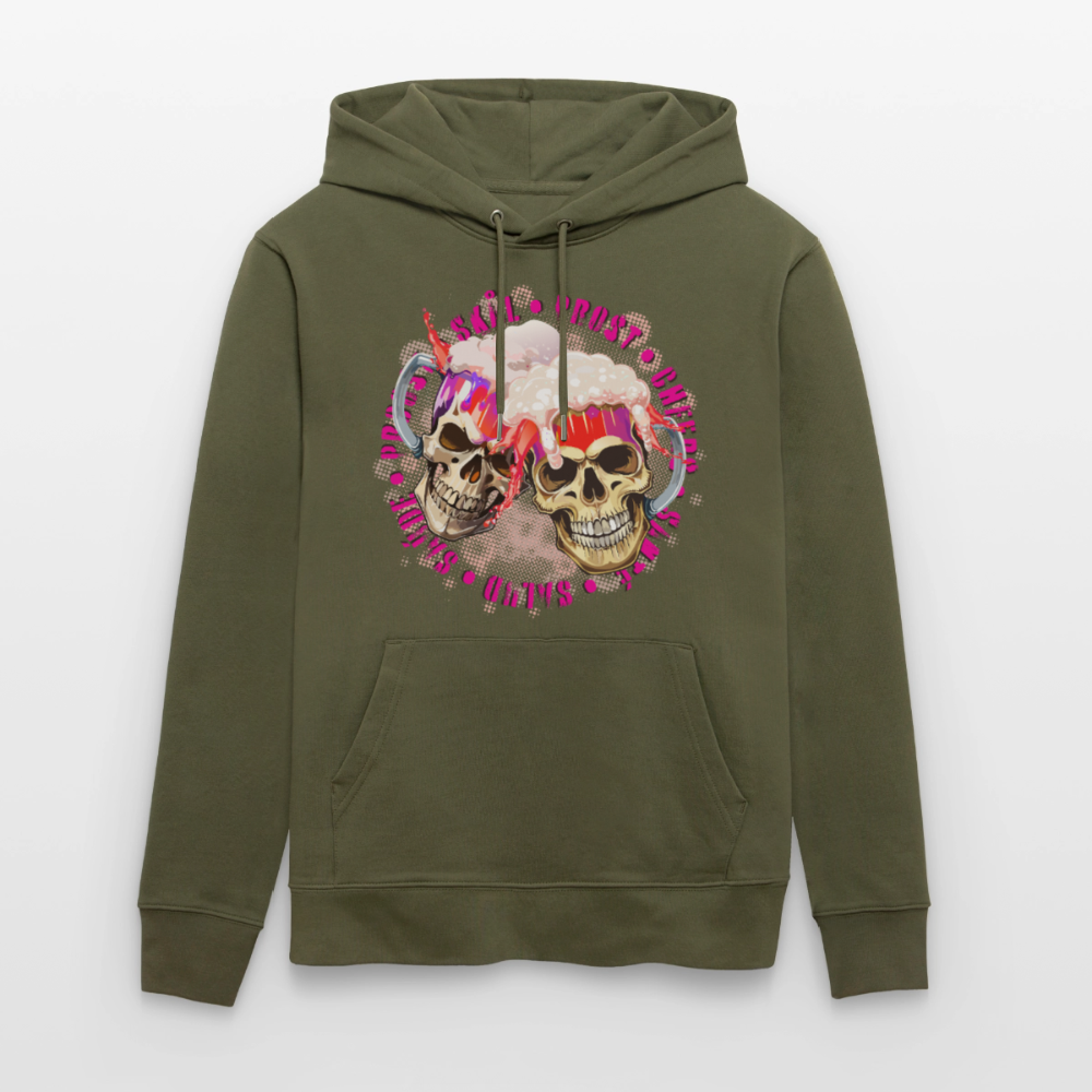 Party Skull Design Pink – Unisex Bio-Hoodie - Khaki Grün