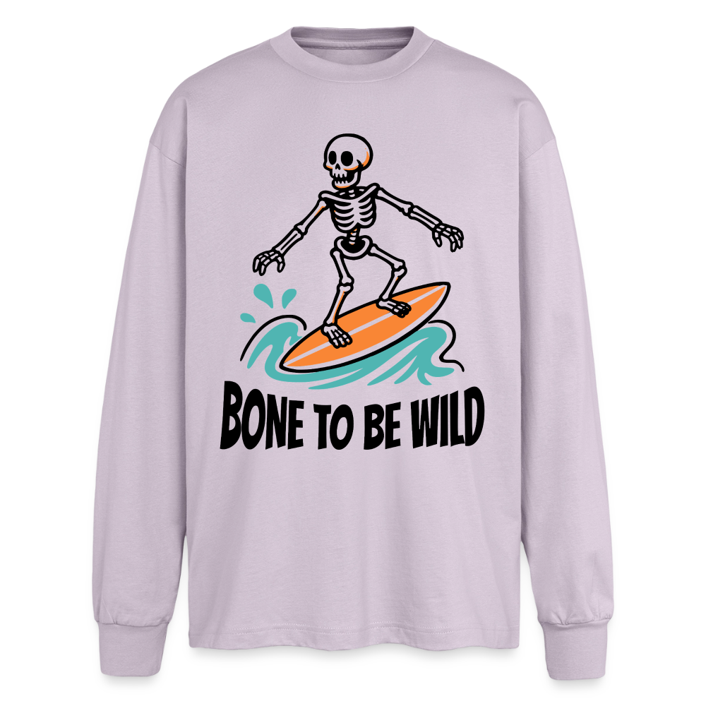 Bone to be Wild – Oversized Langarmshirt - verblasstes Lila