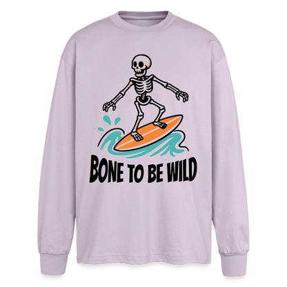 Bone to be Wild – Oversized Langarmshirt - verblasstes Lila