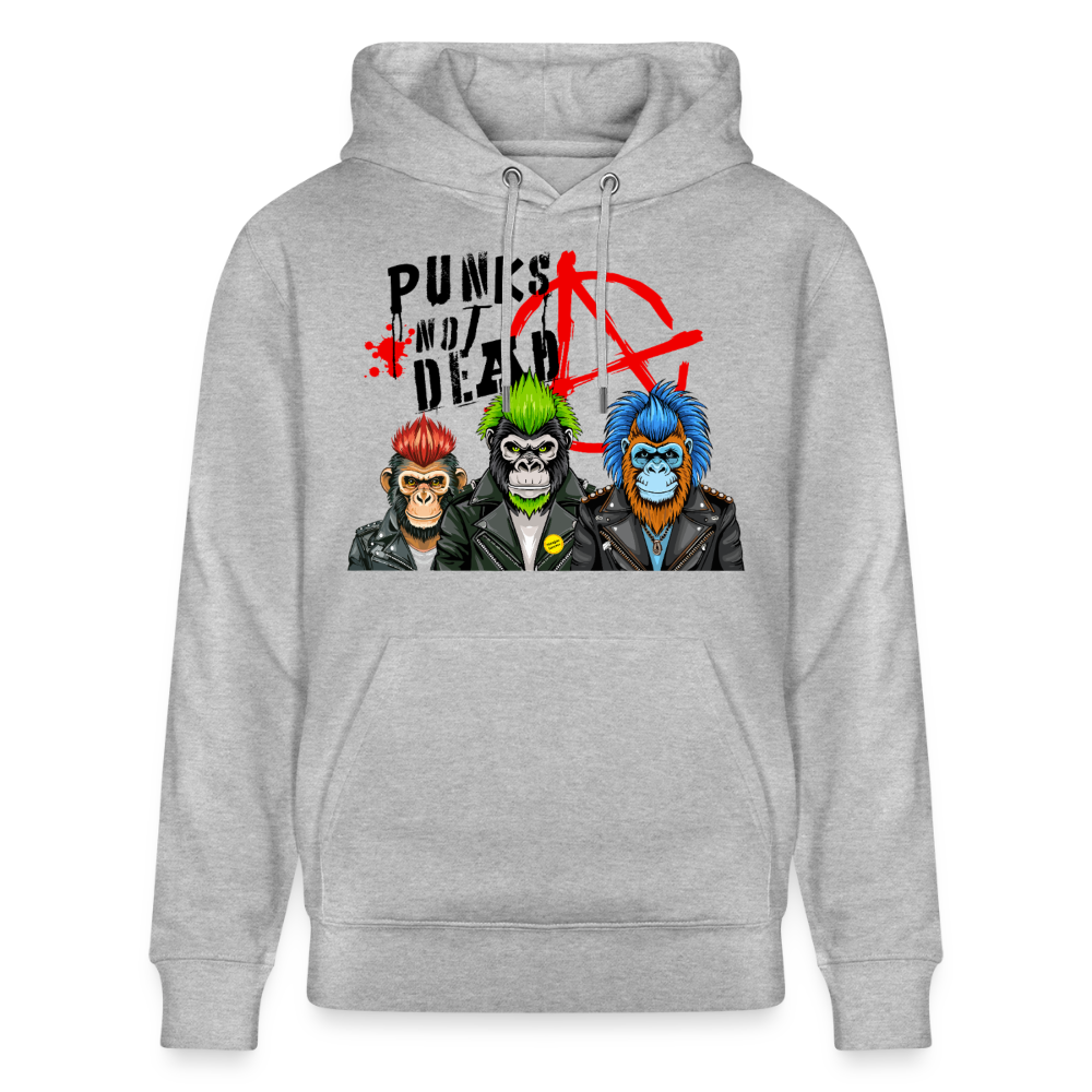 Punks Not Dead Design – Unisex Bio-Hoodie - Grau meliert