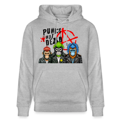 Punks Not Dead Design – Unisex Bio-Hoodie - Grau meliert