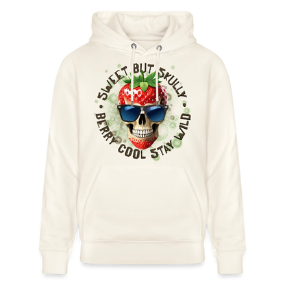 Strawberry Skull Design – Unisex Bio-Hoodie - Naturweiß 