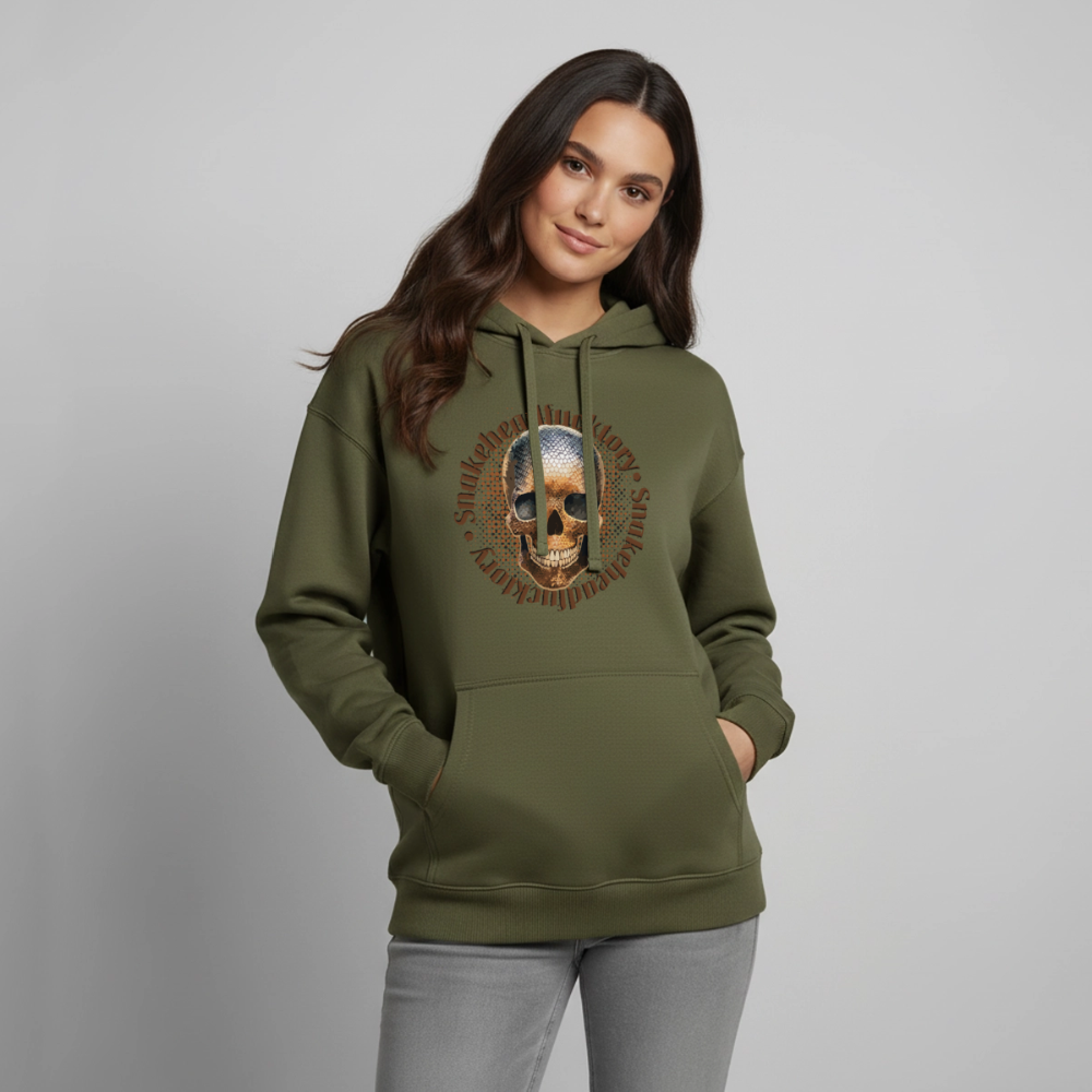 Snake Skull Design – Oversized Unisex Hoodie - Khaki