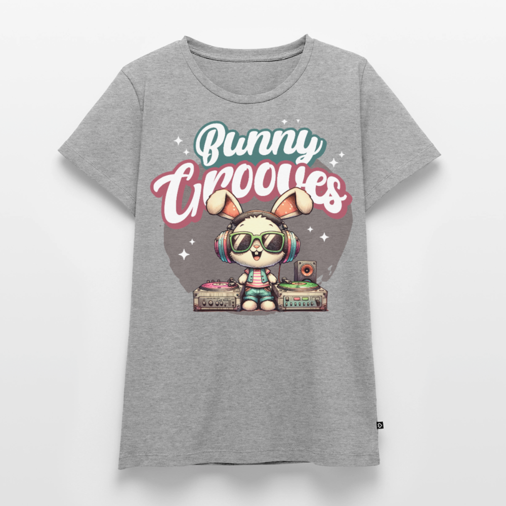 Bunny Grooves Design – Frauen Premium T-Shirt - Grau meliert