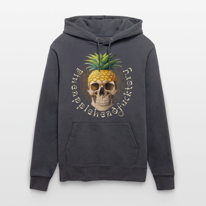 Pineapple Skull Design - Unisex Bio-Hoodie - Indigoblau