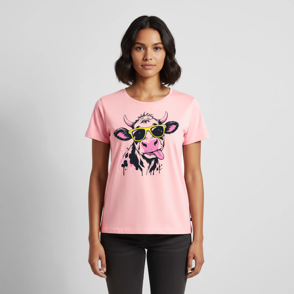Street Cow Design – Frauen Premium T-Shirt - Rosa