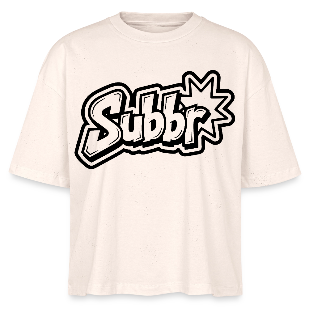 Subbr Design – Frauen Boxy Bio-T-Shirt - Natur