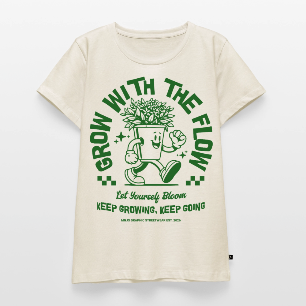 Keep Growing Design – Frauen Premium T-Shirt - Naturweiß