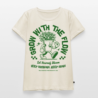 Keep Growing Design – Frauen Premium T-Shirt - Naturweiß