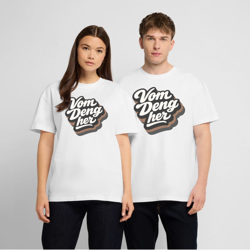 Vom Deng her Design – Oversized Unisex Bio T-Shirt - Weiß