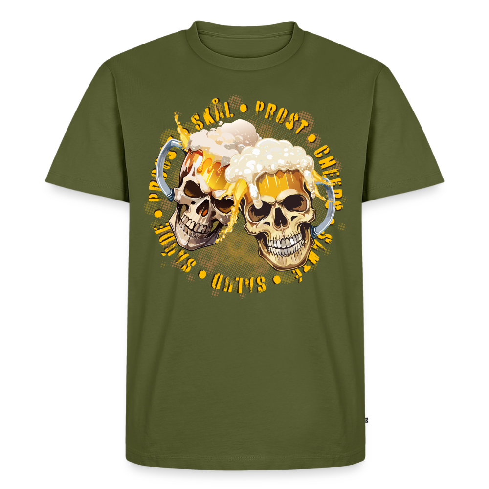 Party Skull Design – Männer Premium T-Shirt - Khaki