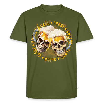 Party Skull Design – Männer Premium T-Shirt - Khaki