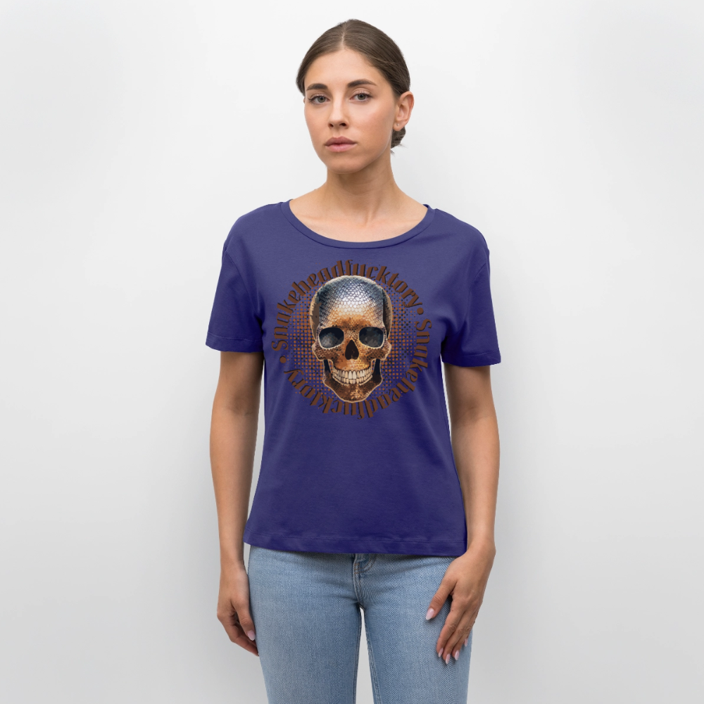 Sande Skull Design – Rundhals Frauen Bio-T-Shirt - Dämmerung