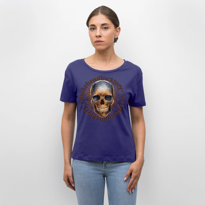 Sande Skull Design – Rundhals Frauen Bio-T-Shirt - Dämmerung